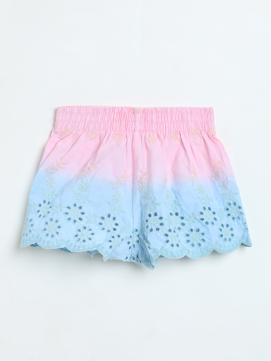 Milou Baby Girls Snow White Eyelet Skirt Ombre Blue