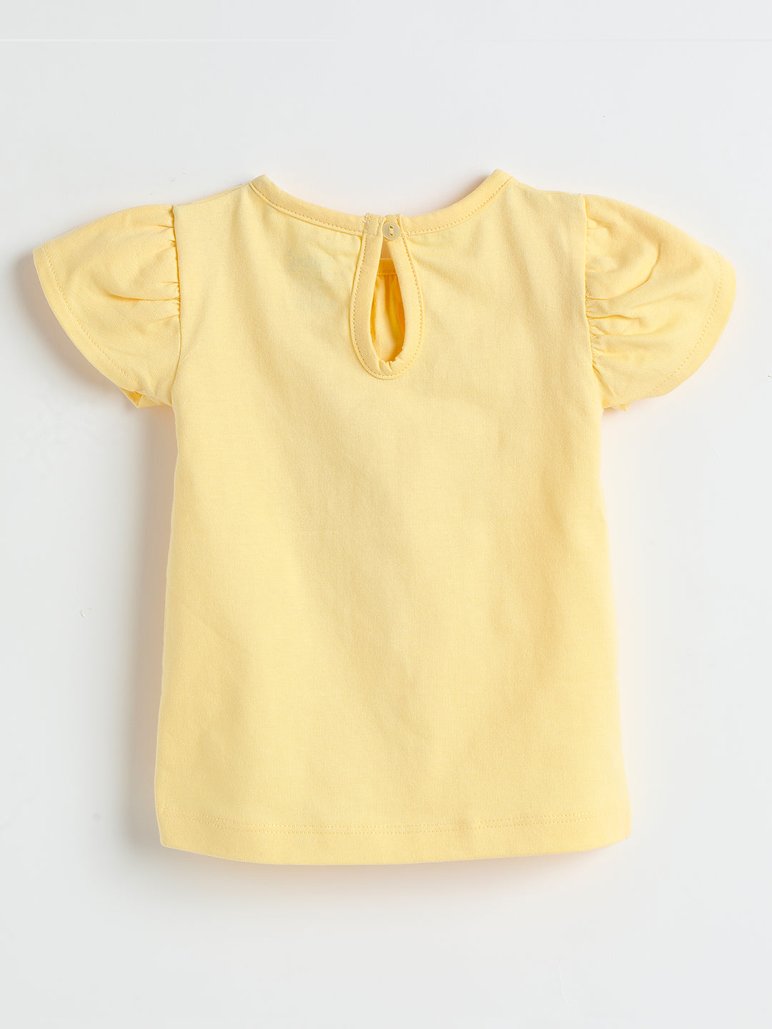 Milou Kids Cotton Bio Washed Printed Top for Girls -TGVGTS037-GLDHZ