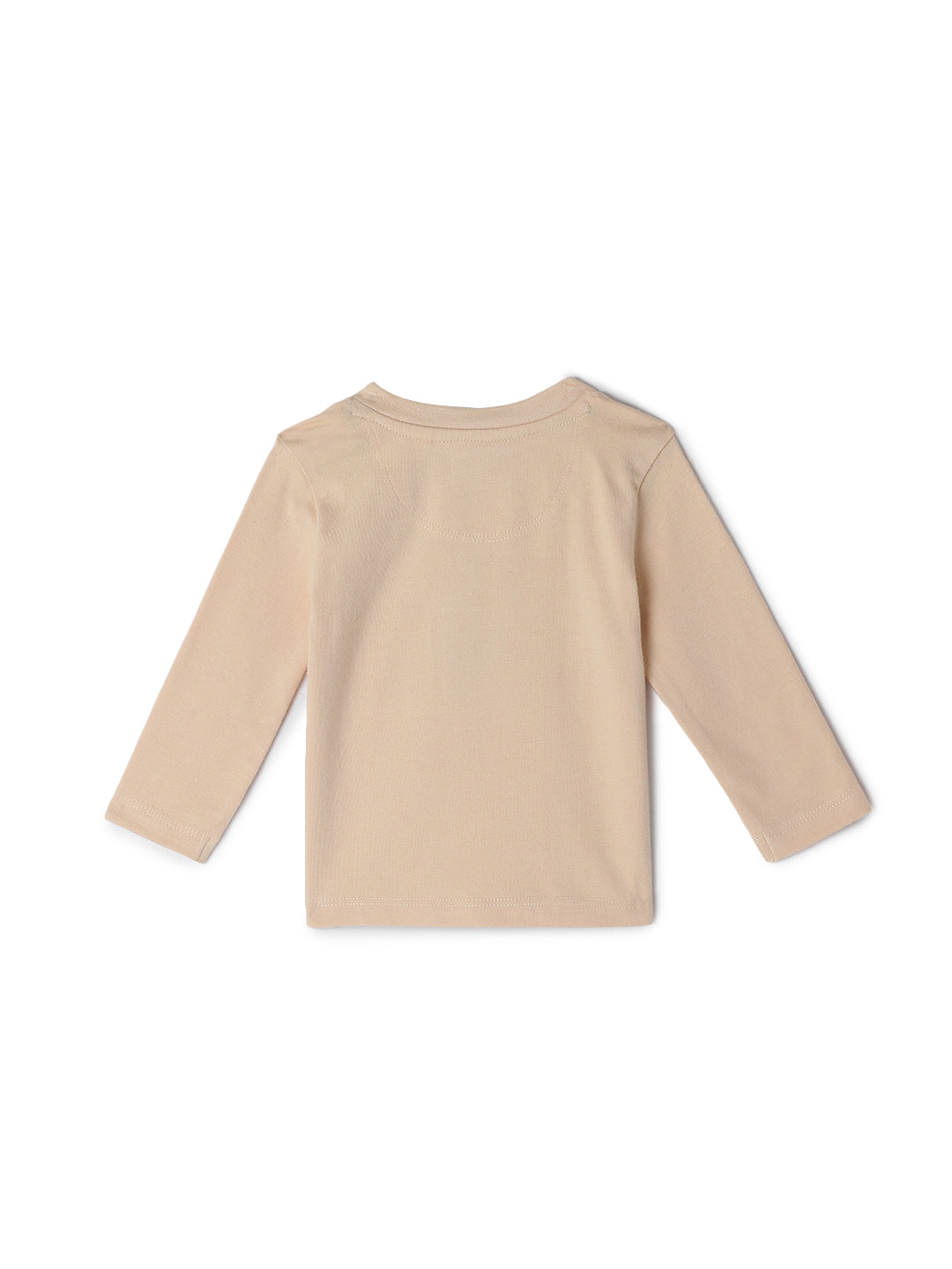 Milou Kids Cotton Full Sleeve Bio Washed T-Shirt for Boys -Light Pink