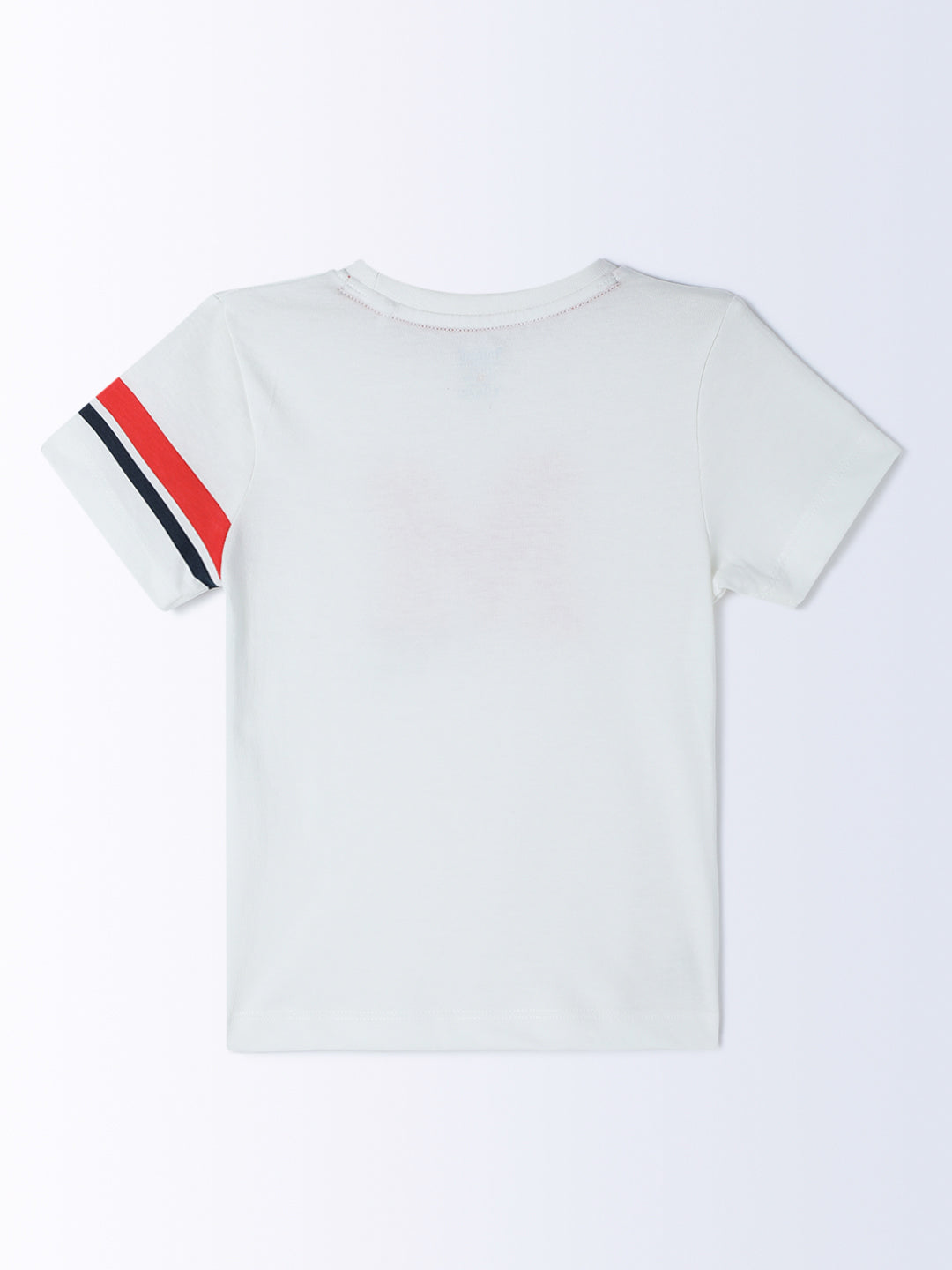 Milou Cotton Bio Washed Printed Short Sleeve T-Shirt - White