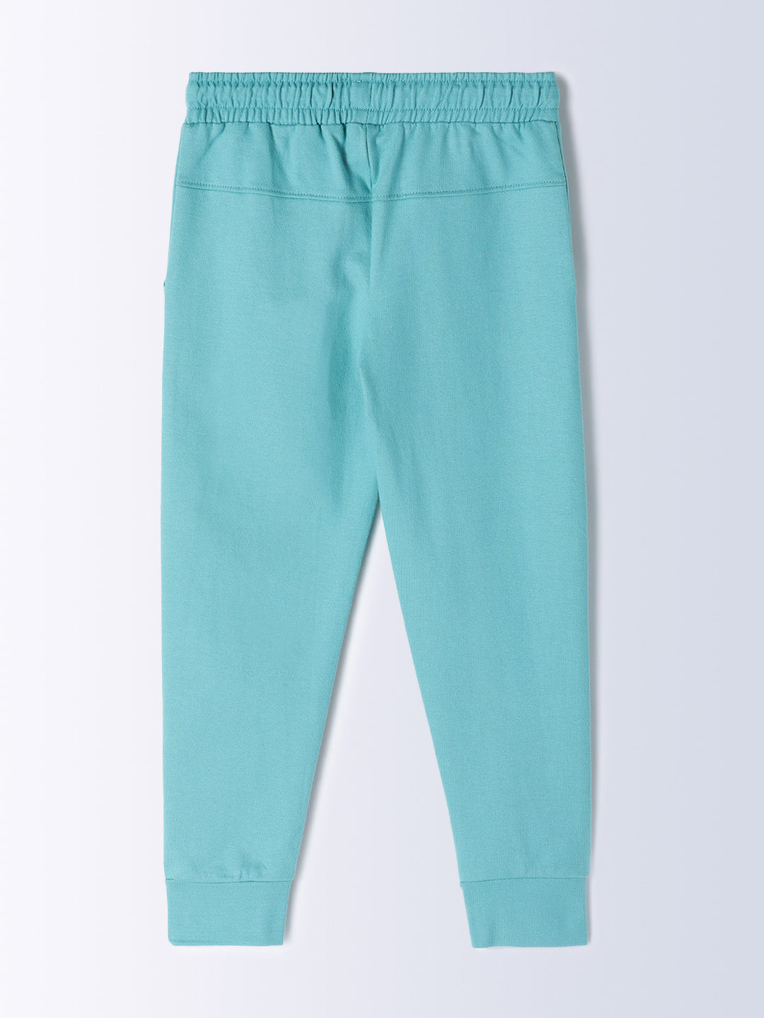 Milou Kids Cotton Solid Bio Washed Joggers for Boys - Green