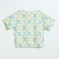 Milou Girls Printed T-Shirt Mint Check Print