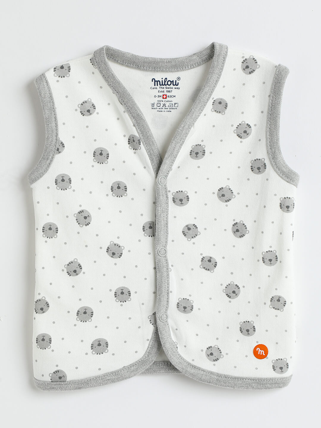 Milou New Born Unisex Cotton Sleeve less Jabala Pack of 3