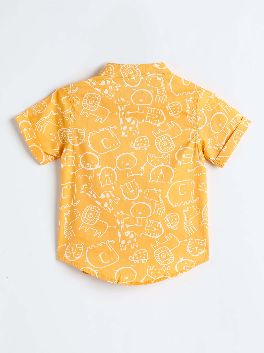Milou Boys Bio-Washed Top & Shorts Co-ord Set Yellow
