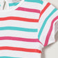 Milou Baby Girls Multi- Colour Striped Short Sleeve Graphic T-Shirt