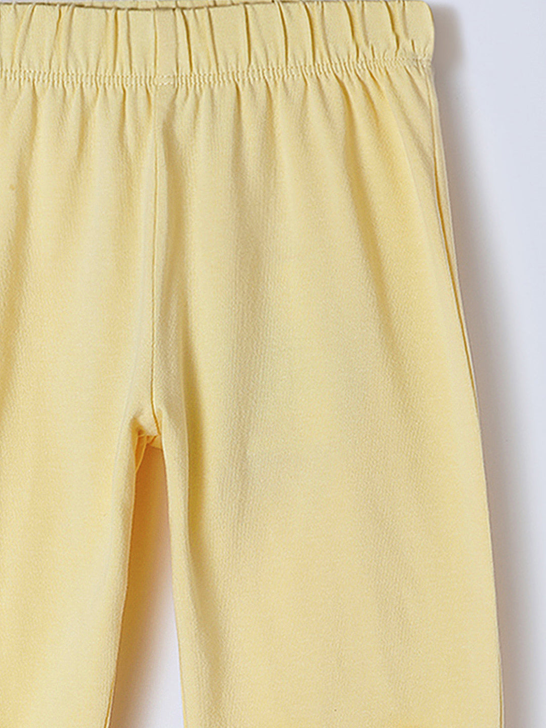 Milou Kids Cotton Bio Washed Printed Leggings for Girls - Yellow
