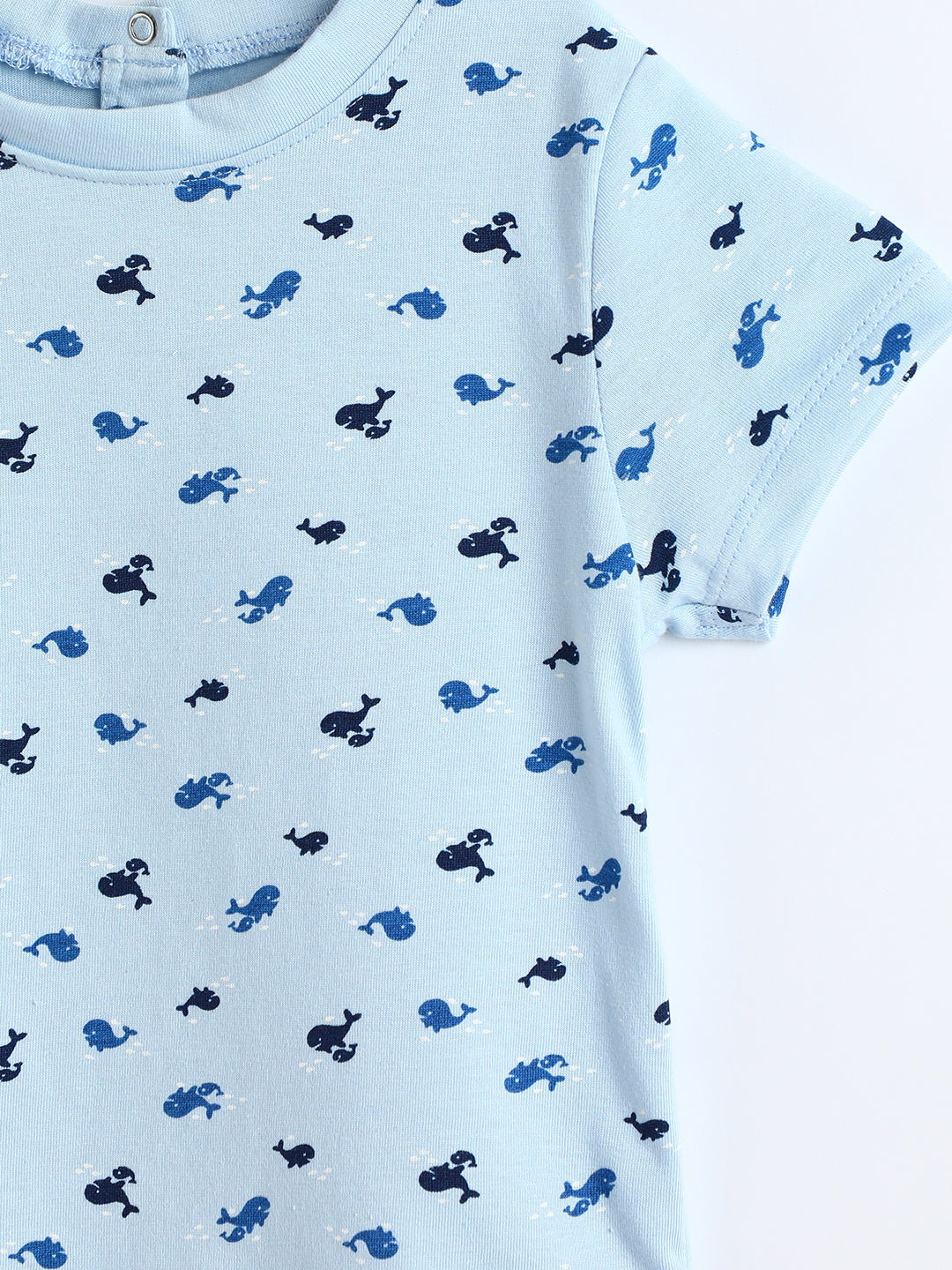 Milou Cotton Half Sleeves Bio Washed Printed T-Shirt -MGBBB002-SKYAOP