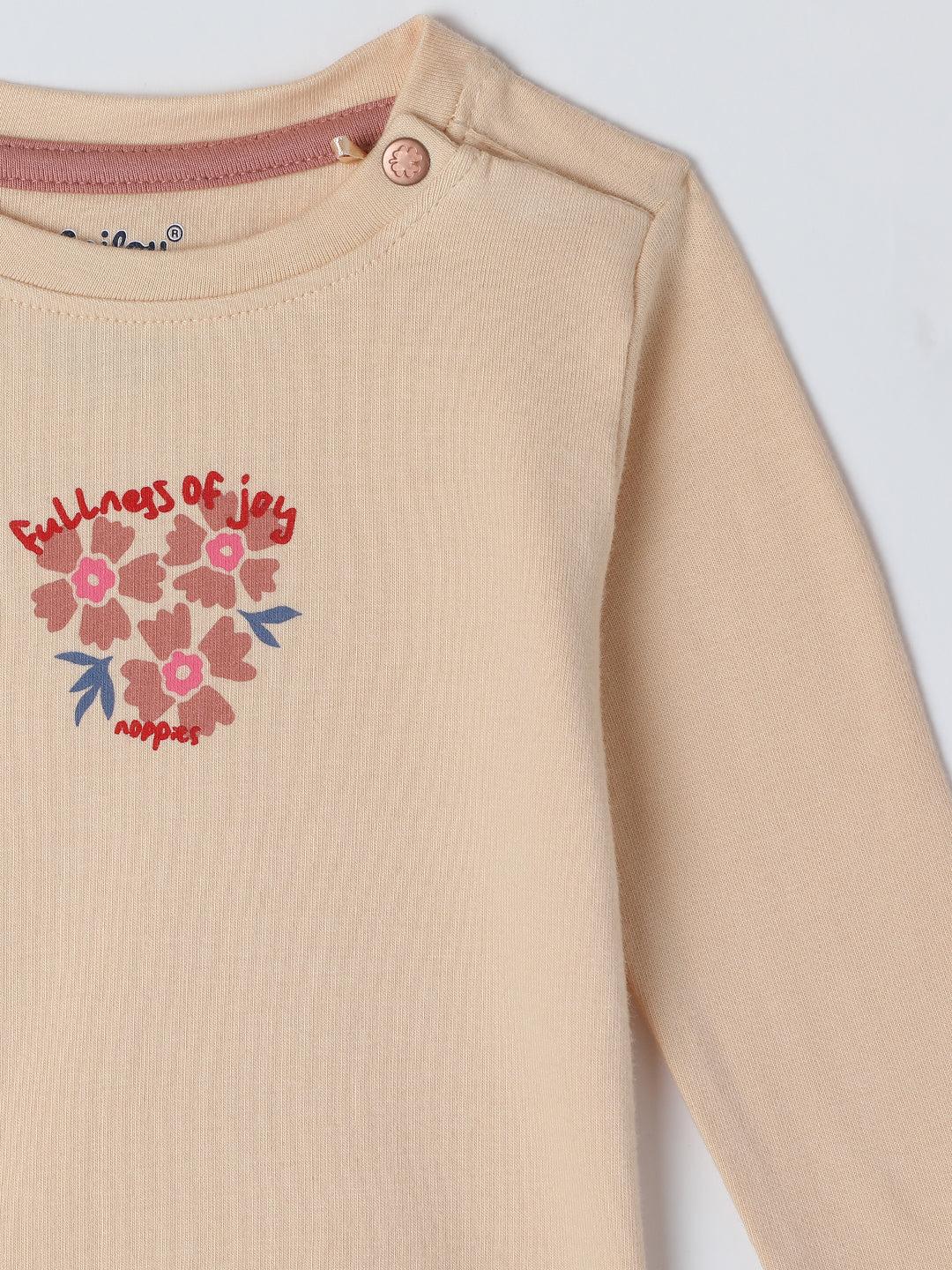 Milou Kids Cotton Full Sleeve Bio Washed T-Shirt for Girls 4470017