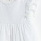 Milou Girls 3 Tier Swiss Dot Dress White