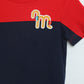 Boys Navy Red Cotton T-Shirt | Colorblock Kids Tee | Milou Kids