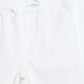 Milou Boys White Woven Linen Trousers