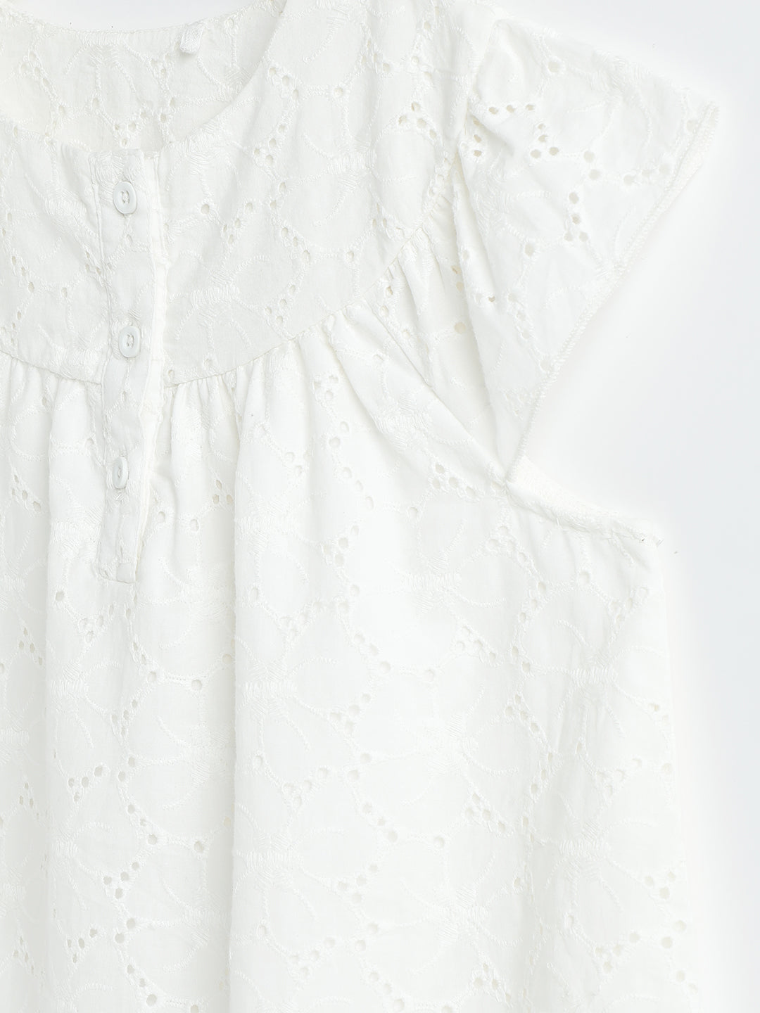 Milou Cotton Printed Dress -TGDRS005-WH