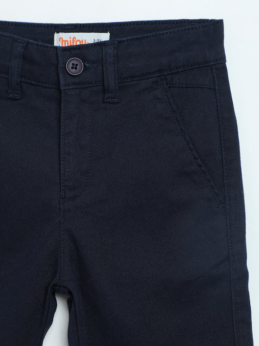 Milou Boys Navy Poplin Trousers
