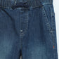 Boys Mid Blue Pullup Denim Pants | Soft Cotton Kids Casual Pants