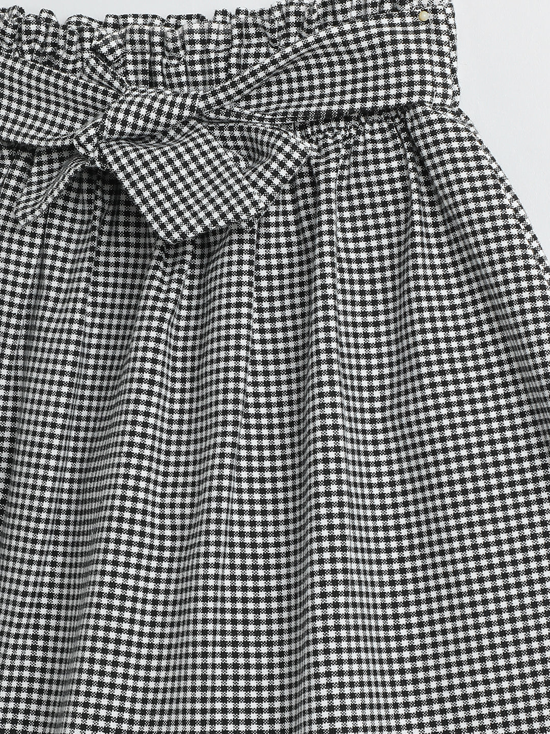 Milou Girls Black & White Cotton Skirt