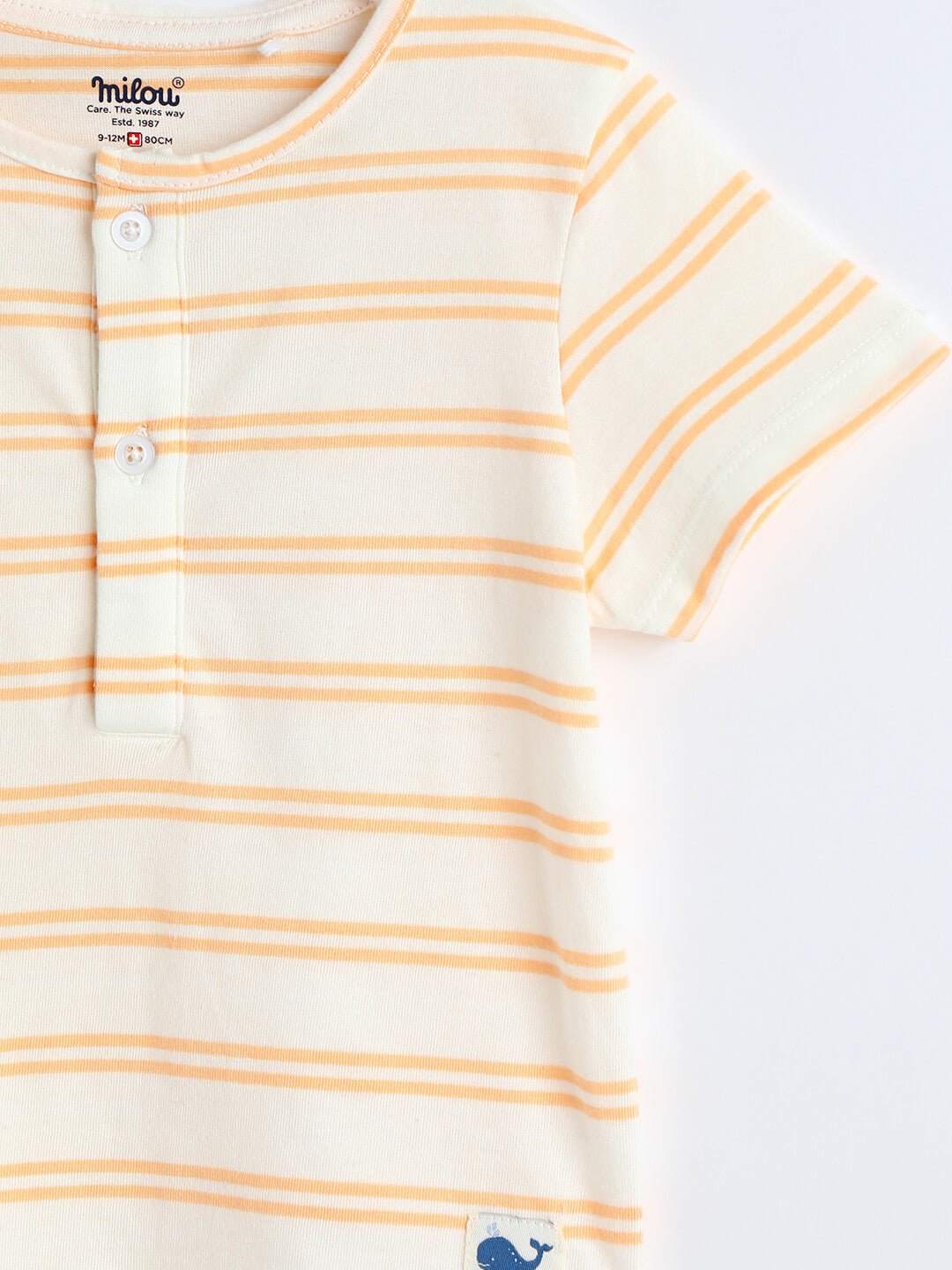Milou Baby Boys Short Sleeve Striped T-Shirt