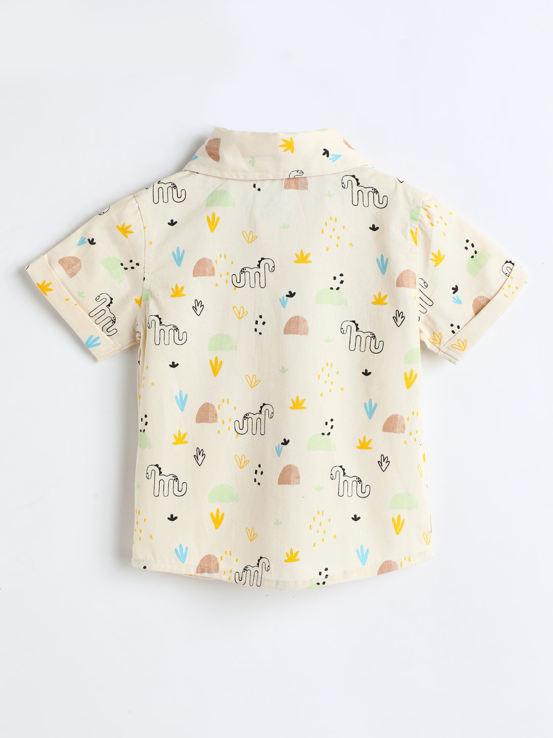 Milou Kids Cotton Solid Bio Washed Top & Shorts Co-ord Set for boys-BBANSET030-EGNG