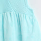 Girls Aqua Cotton Dress | Toddler Sleeveless A-Line Dress | Milou Kids