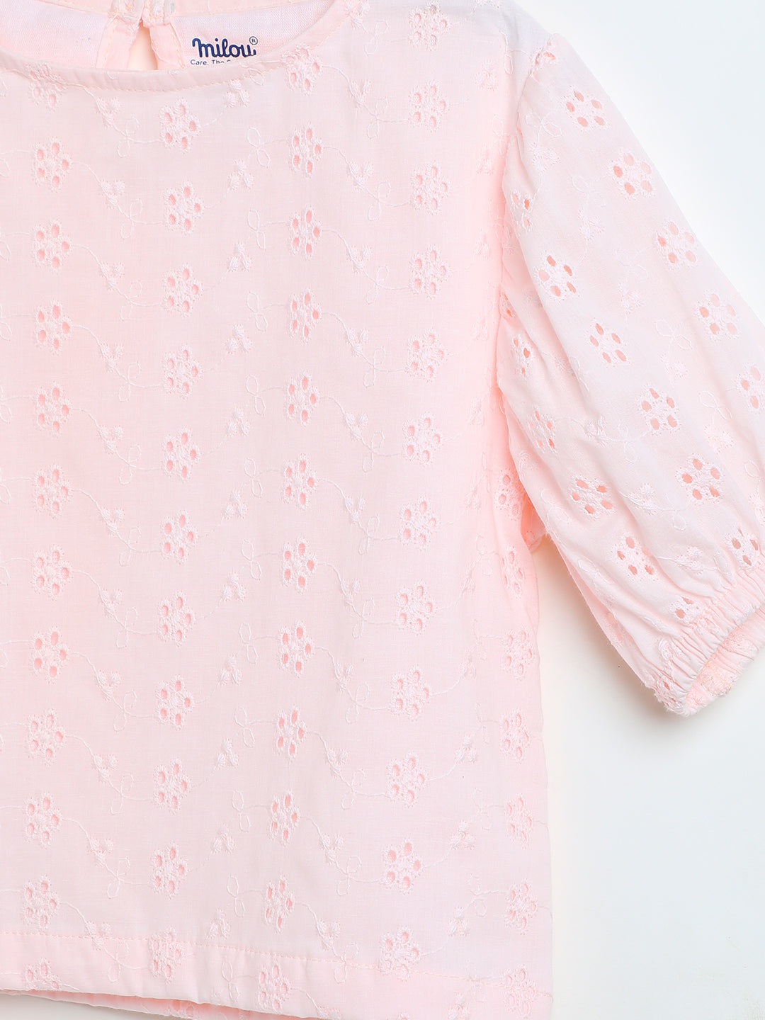 Milou Baby Girls Pink Cotton Top