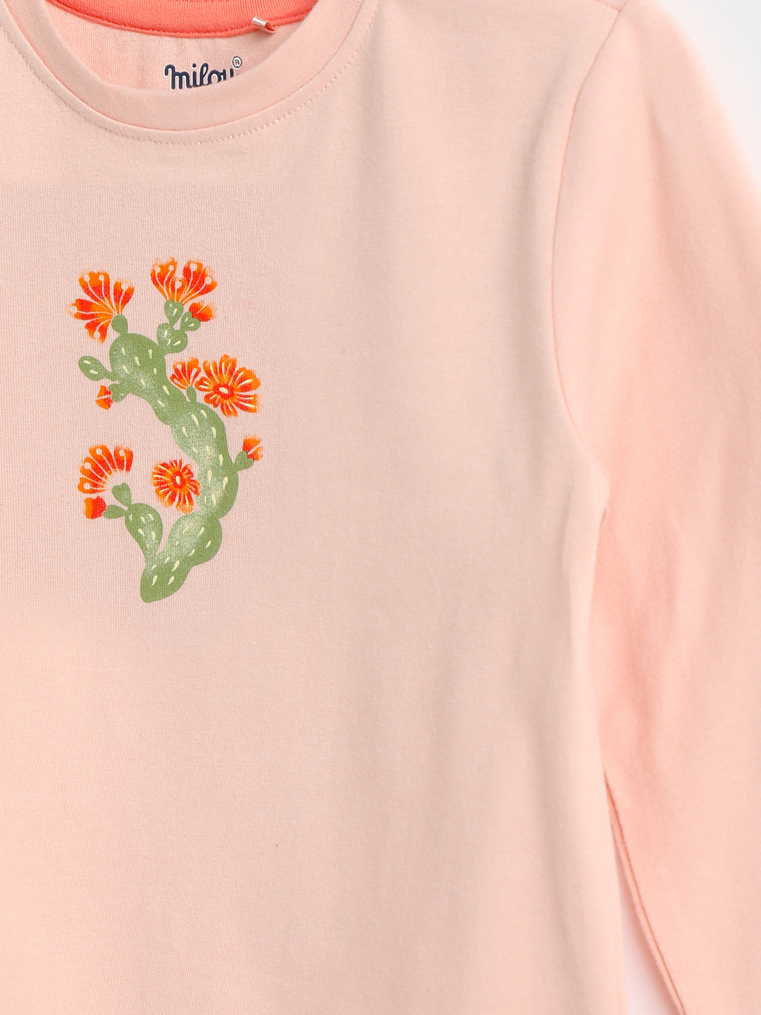 Milou Cotton Full Sleeves Bio Washed Printed T-Shirt -NPSTG007-EVNSD