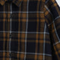 Milou Boys Full Sleeve Checked Bio-Washed Shirt Brown Check