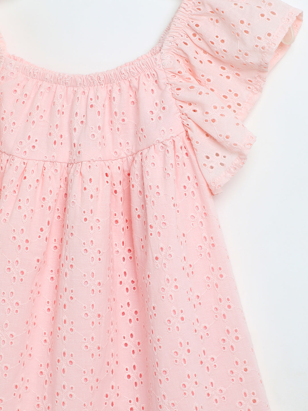 Milou Baby Girls Pink Hakoba  Cotton Dress