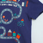 Milou Baby Boys Graphic T-Shirt Road Print Navy Blue
