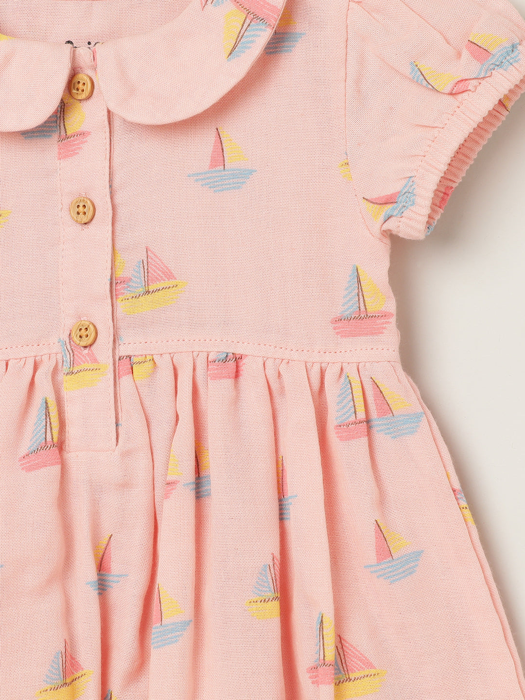 Milou Girls Pink Cotton Dress