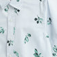 Milou Boys Full Sleeve Printed Bio-Washed Shirt Mint Leaf Print