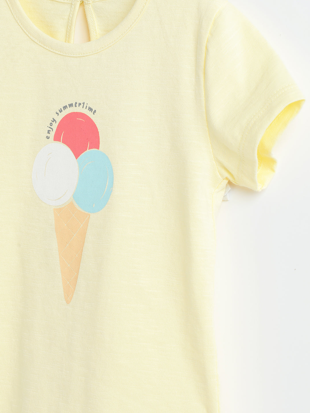 Milou Kids Cotton Bio Washed Printed Top for Girls -MGBBG008-MLYL