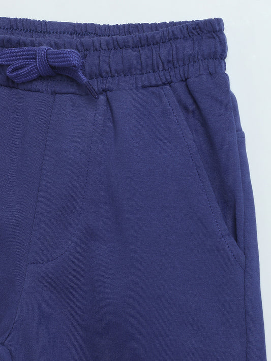Milou Boys Skipper Blue Loopknit Shorts