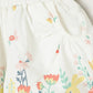 Milou Girls Cotton Printed Mid Thigh Length Shorts White Floral Print