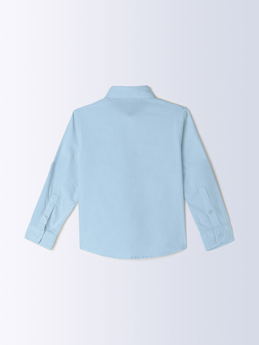Milou Kids Cotton Full Sleeves Solid Bio Washed Shirt for Boys SH-CU008