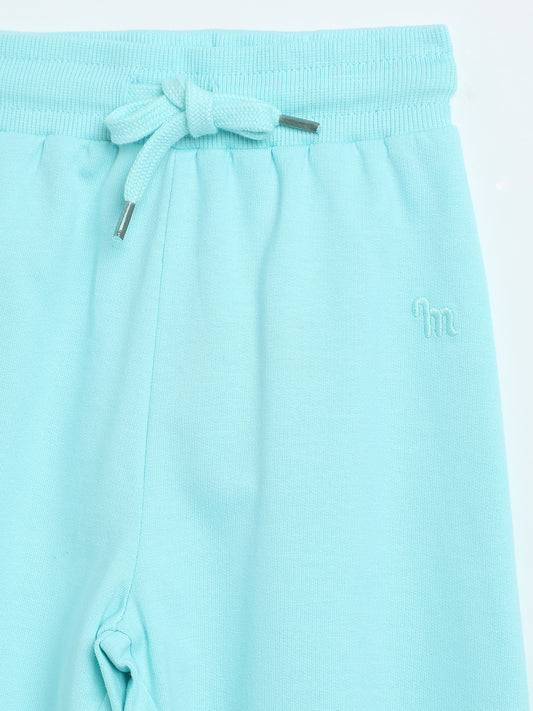 Milou Girls Turquoise Loopknit Sweatpants