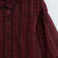 Milou Boys Full Sleeve Stripedd Bio-Washed Shirt Maroon Striped
