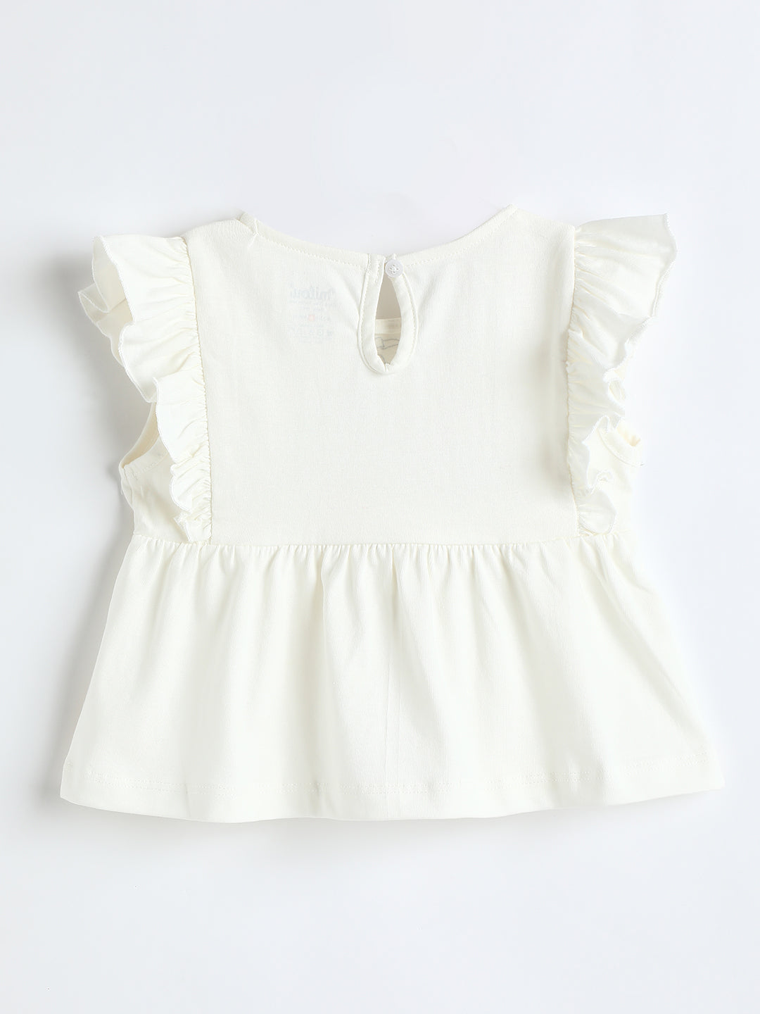 Milou Kids Cotton Solid Bio Washed Top & Shorts Co-ord Set for girls-BGVGST025-WA