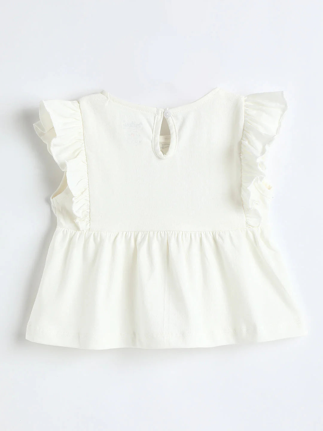 Milou Girls Cotton Top & Shorts Co-ord Set White & Blue Set