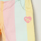 Milou Girls Pastel Stripe Cotton Shorts Pastel Stripe