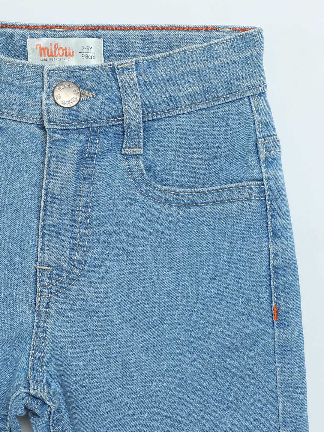Milou Boys Mid Blue Cotton Denim Shorts