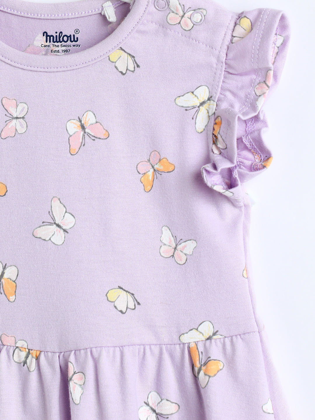 Milou Cotton Printed Dress -MGBBB013-PKAOP