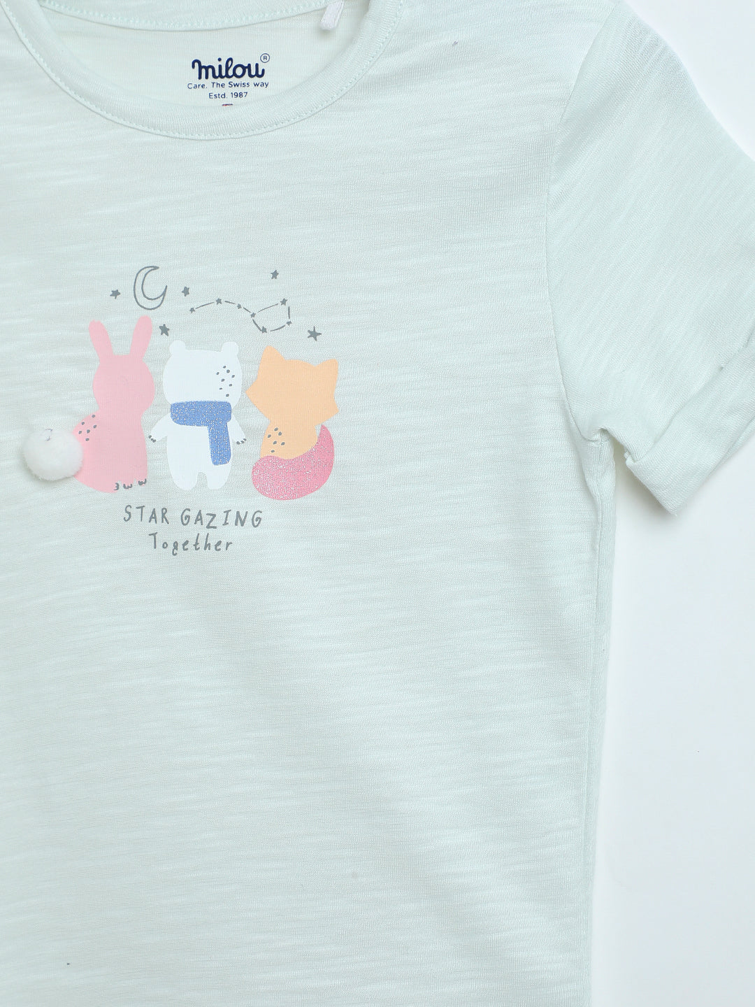 Milou Baby Girls Graphic T-Shirt Mint Green