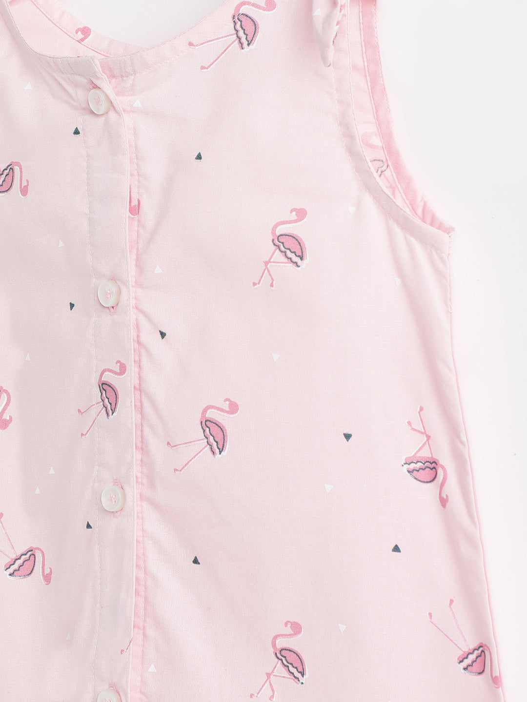 Milou Kids Cotton Bio Washed Printed Romper for Girls - BGRMP041-AOPPK