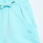 Milou Girls Whisper Blue Loopknit Shorts