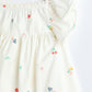 Milou Toddler Girls Cotton Printed Dress White Floral Print