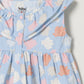 Milou Girls Blue Floral Cotton Dress