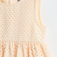 Baby Girls Peach Cotton Dress | Milou Kids