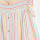Milou Girls Cotton Striped Dress Pastel Stripe