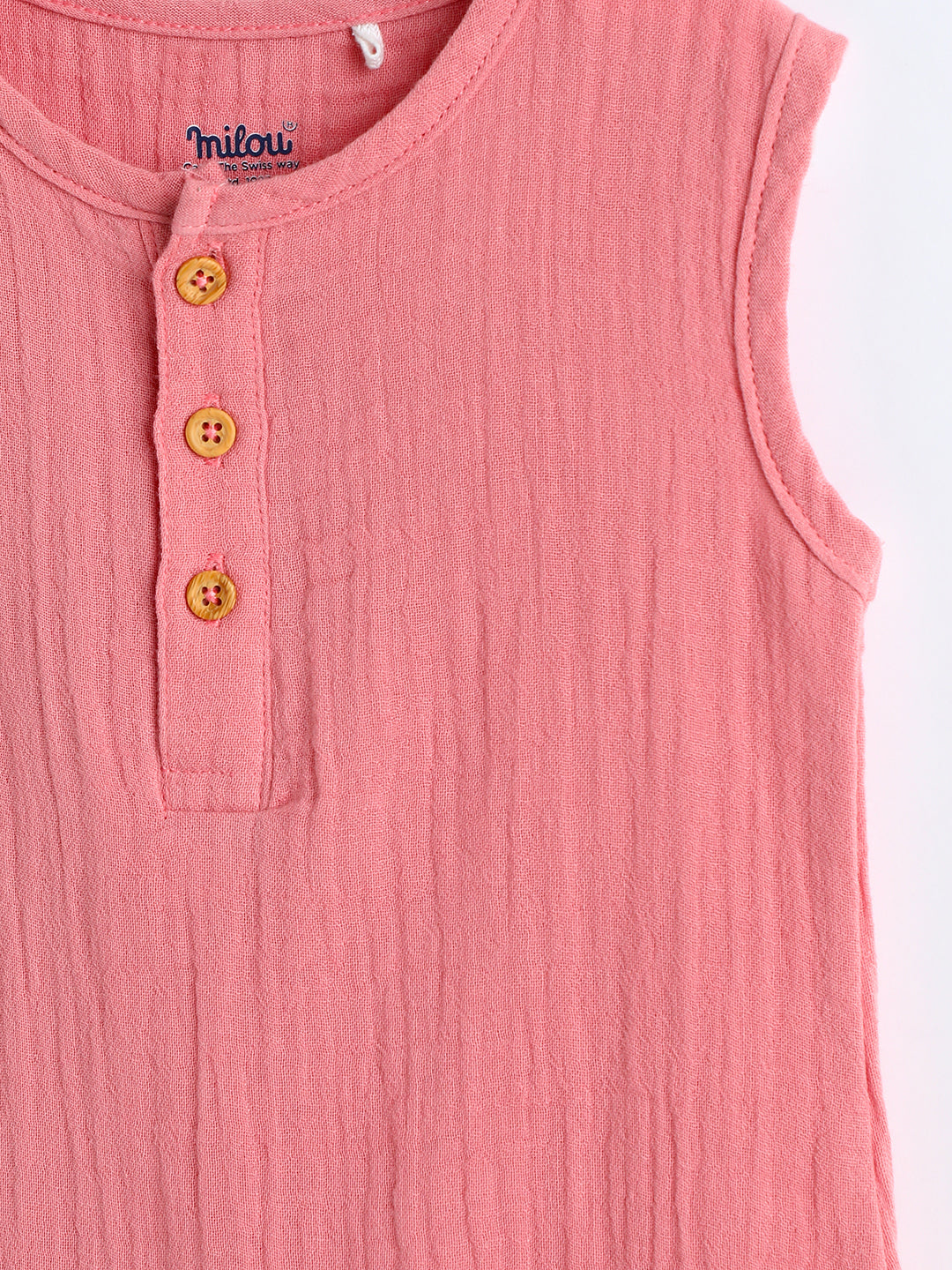 Milou Infant Unisex Cotton Romper Pink