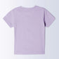 Milou Toddler Girls Half Sleeve Printed T-Shirt Lavender Drink Print