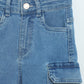 Milou Boys Denim Cargo Shorts Light Blue